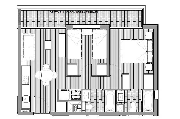 Modelo 2F del proyecto Edificio Axis - Inmobiliaria Aconcagua
