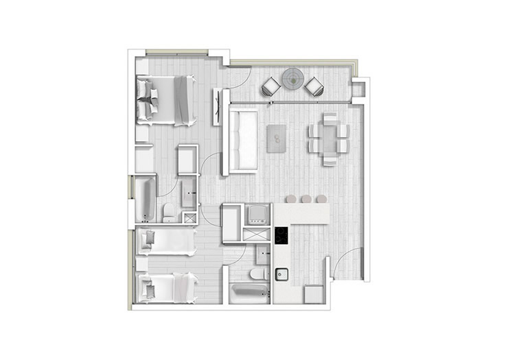 Modelo A4a del proyecto Condominio Alto lo Cañas - Inmobiliaria Aconcagua