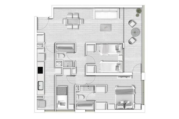 Modelo B2a del proyecto Condominio Alto lo Cañas II - Inmobiliaria Aconcagua