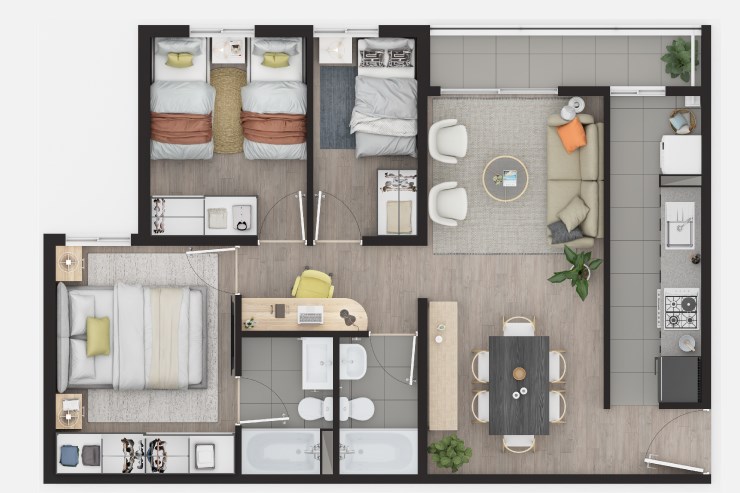 Modelo S5 del proyecto Parque Quilicura - Inmobiliaria Aconcagua